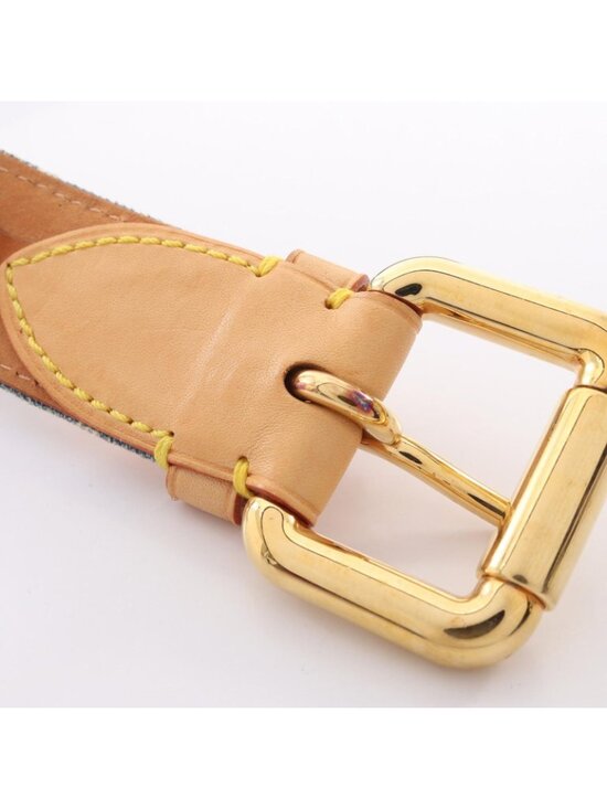 Louis Vuitton Belt Ceinture Monogram Denim Gold main image 8